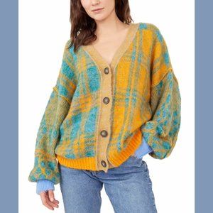 Free People Sepia Long Sleeve Sweater Cardigan NWT